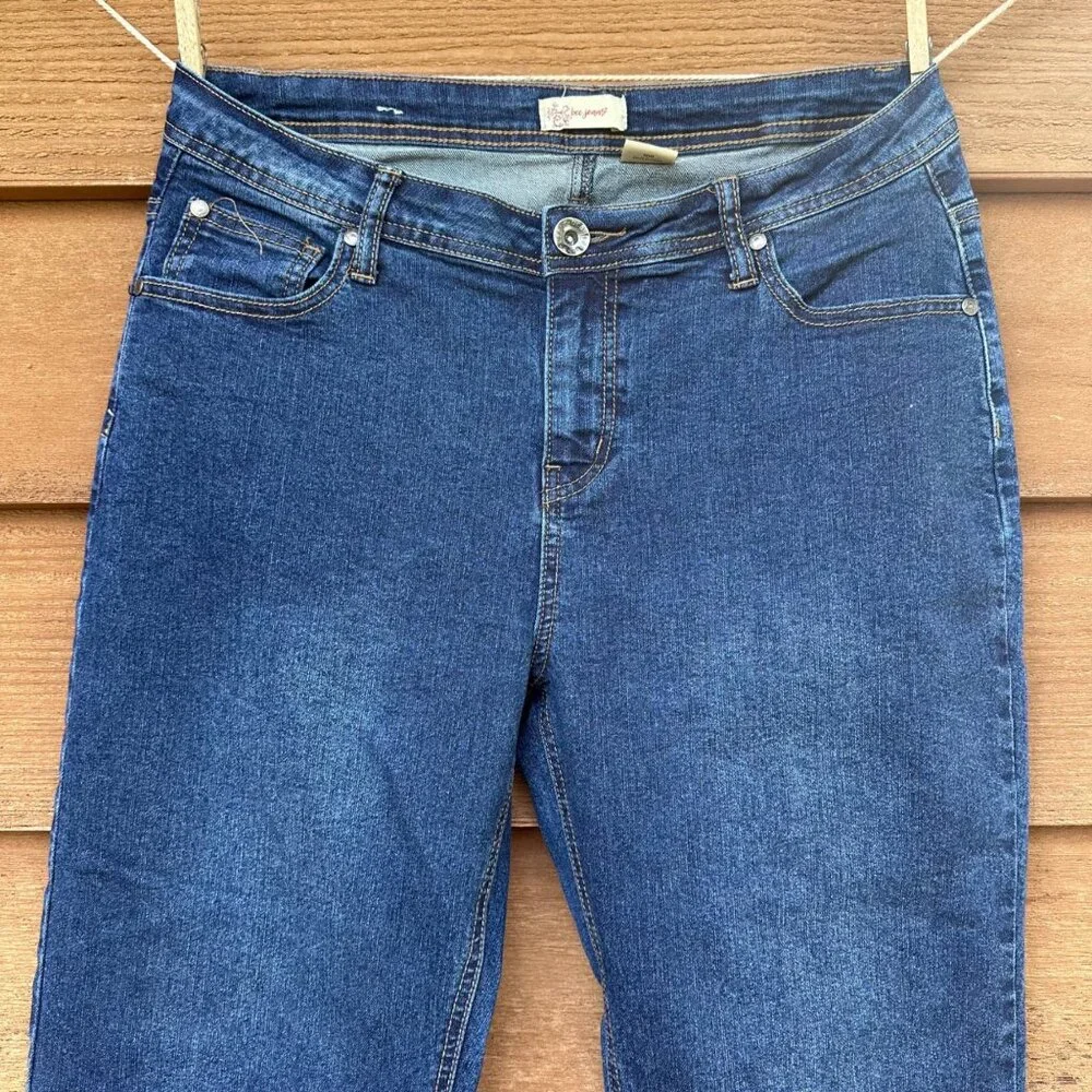 Bcc Jeans Womens Mid-Rise Stretch Denim Straight-Leg Size 10R Blue - Picture 5 of 13